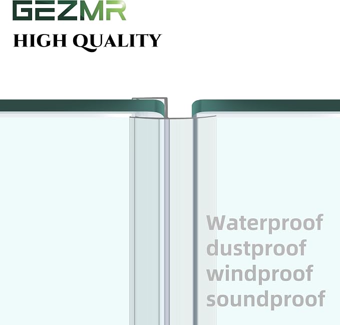 4-Pack Frameless Shower Door Side Seal Strip Shower Door Bottom Seal Shower - Image 6