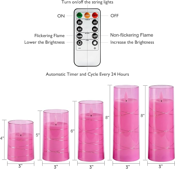 Homemory Flickering Flameless Candles, Christmas & Indoor Holiday Home Decor - Image 6