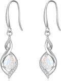 Birthstone Earrings for Women 925 Sterling Silver Infinity Love Jewelry Valentines Day Birthday Gifts for Her Mom Wife Girlfriend