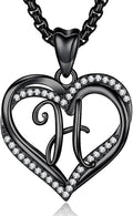 INFUSEU Unique Initial Necklaces for Women Girls Small Heart Letter Jewelry, Meaningful Personalized Gifts