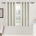 H.VERSAILTEX Natural Linen Textured Cafe Curtains 45 inch Length, Thick Faux by HVERSAILTEX