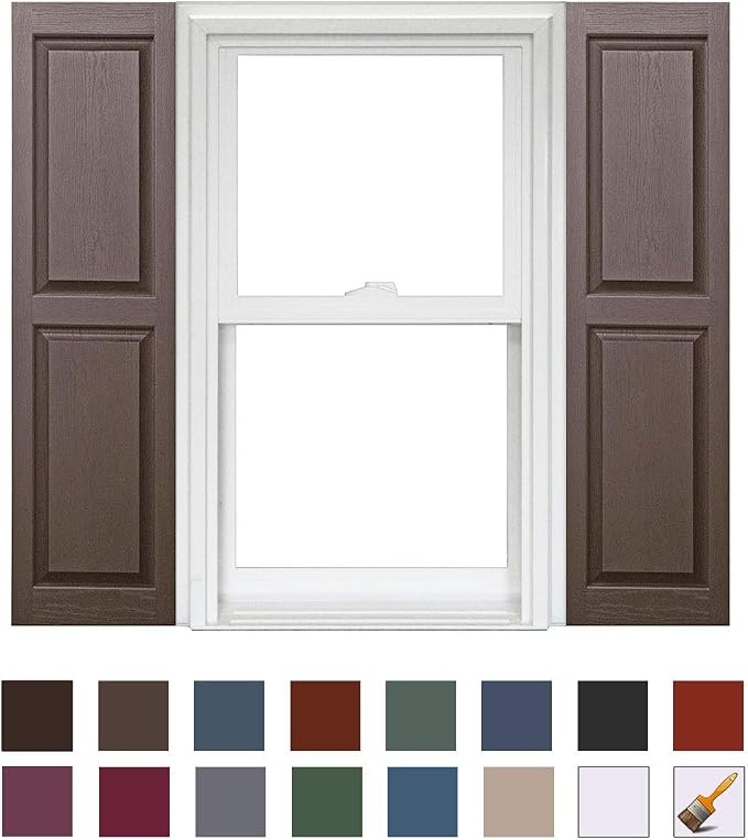 Polaris Homeside Raised Panel Vinyl Shutters 14-1/2in. x 63in. - Image 2