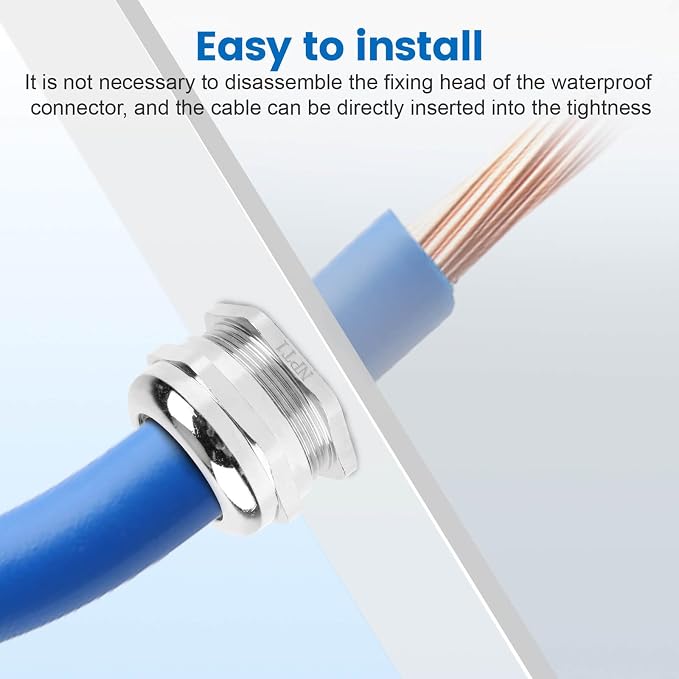2 Pcs 1" NPT Nickel-Plated Copper Cable Gland | IP68 Waterproof, Metal Strain - Image 6