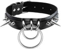 Eigso Vintage Punk Goth Studded Rivet Pu Leather Collar Choker Necklace with Spikes Adjustable