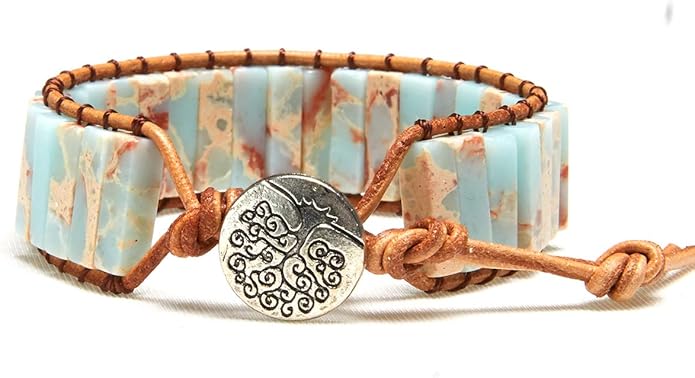 ZOSOJONA 7 Chakra Bracelet Bohemian Handmade Leather Wrap Healing Protection Natural Stone Yoga Beaded Bracelets Boho Friendship Jewelry