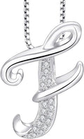 STARCHENIE Initial Necklace for Women 925 Sterling Silver Letter A-Z Pendant 26 Alphabet Jewelry