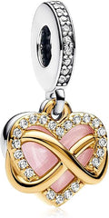 Family Mom Heart Charms 925 Sterling Silver Bead for Bracelets and Necklaces For Women Jewelry Present