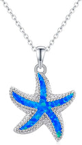 Starfish Necklace S925 Sterling Silver Summer Ocean Themed Beach Lucky Sea Star Marine Pendant Choker Necklace Starfish Jewelry Inspirational Jewelry for Women