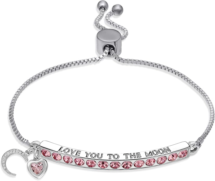 INSPIRED VOICES Sterling Silver Plated Charm Bracelets for Women - Easy Adjustable Bracelets