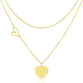 Linawe Layered Choker Heart Pendant Necklace for Women Trendy, Gold/Silver/Rose Gold Chain Stainless Steel Stacked Necklaces, Double Heart Necklace Y2K Preppy Jewelry