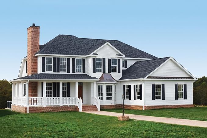 Homeside Raised Panel Vinyl Shutter 1 Pair 14-1/2in. x 75in. 049 Royal - Image 5