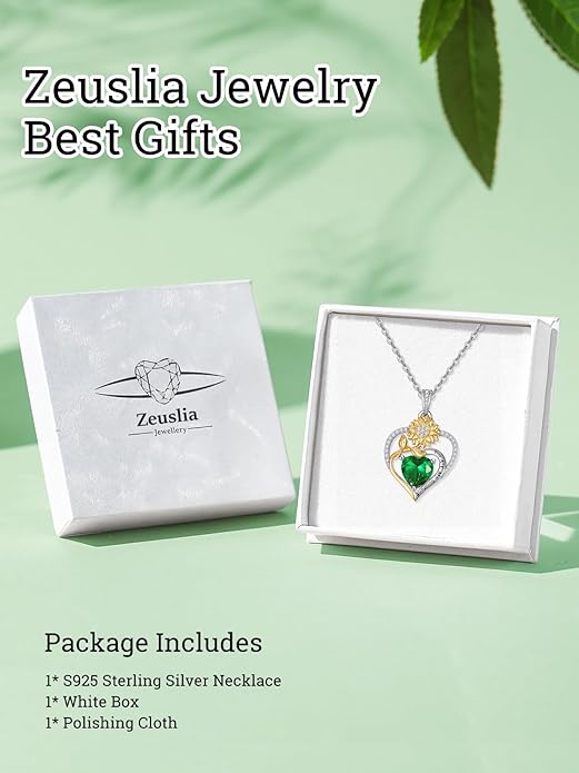 Valentine's Day Gifts for Wife 925 Sterling Silver Double Birthstone Pendant Necklaces I Love You for Always and Forever Necklace Anniversary Birthday Gifts for Wife Girlfriend Mom Her