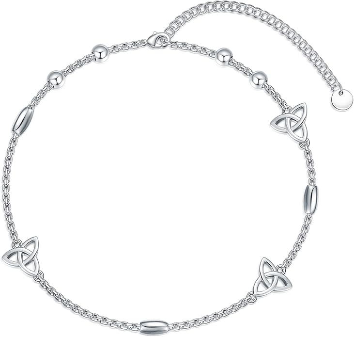 WINNICACA 925 Sterling Silver Anklets for Women Adjustable Beaded Butterfly Opal Anklet Bracelet Foot Chains Jewelry Gifts for Women Beach Birthday Christmas Gift