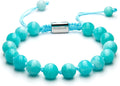 HASKARE Real Crystal Bracelet Women Valentine Day Gift for Her, Real Malachite Handmade Bracelets Gift for Mom from Daughter, Premium Gemstone Protection Gift for Women Healing Anxiety Relief