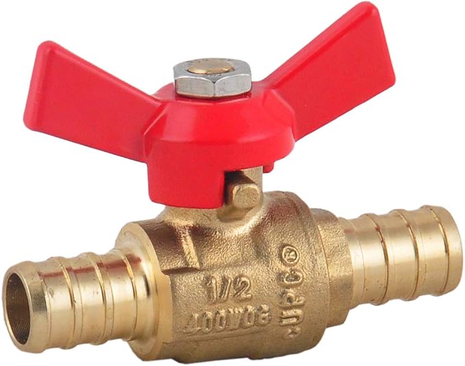 LD- 1/2" PEX Brass Ball Valve, LF Brass 1/2-in PEX Shut off Ball Valve - Image 7