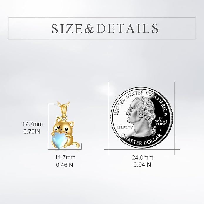 KECHO 14K Gold Animal Pendant Necklace - Dainty Zodiac & Pet Inspired Charm Necklace for Women - 16+1+1"