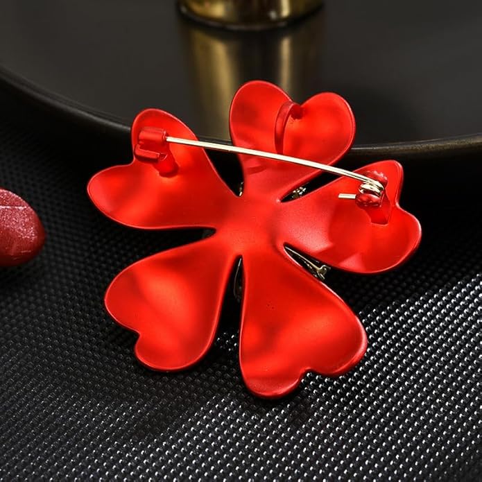 Red Rose Flower Brooches and Pins for Women Costume Jewelry Brooch Pins Broches Jewelry for Women Elegant Lady Pin