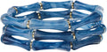 Tortoise Shell Bamboo Bangle Bracelet for Women – 3-Layer Acrylic Stretch Cuff with Faux Tortoiseshell Pattern – Retro Stackable Jewelry