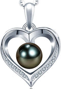 Valentine's Day Gifts for Her Women Gifts for Wife Grandma Gift Anniversary,Tahitian Black Pearl Necklace, Mothers Day Gifts for Mom, Wedding Couples Birthday Gift For Women Christmas Day Gift