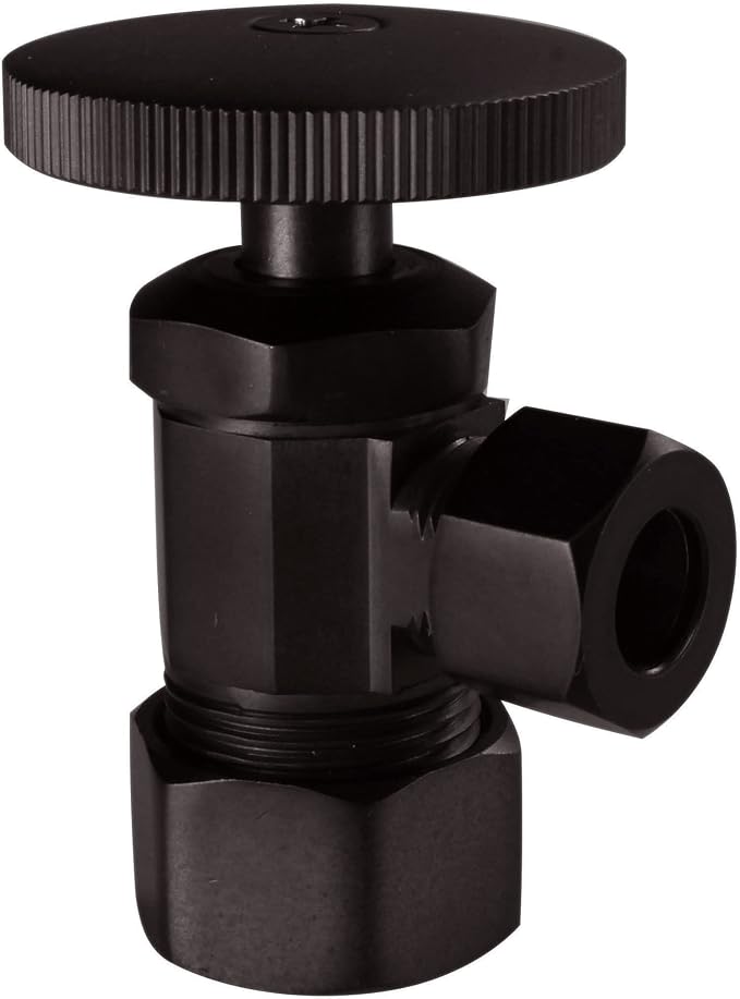 Westbrass A105-62 Round Handle Angle Stop Shut Off Valve, 1/2" Copper Pipe Inlet by Westbrass