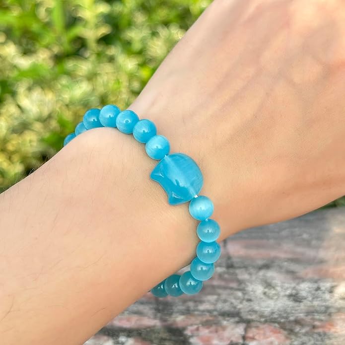 Money Attraction Cat Bracelet - Black Obsidian Women Bracelets -Wealth Prosperity Abundance Stone Bead Bracelet, Entrepreneur Business Luck Beaded Bracelets,Spiritual Mood Energy Cute Protection Stretch Bracelet,Health Good Luck Feng Shui Bracelets For...