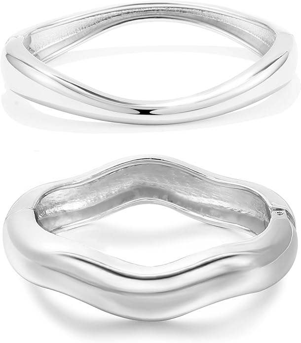 Elegance 11 designs Gold Bangles For Women Chunky Trendy Hinged Cuff Open Bracelet Wide Minimalist Bracelets Jewelry Gift