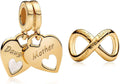 Family Mom Heart Charms 925 Sterling Silver Bead for Bracelets and Necklaces For Women Jewelry Present