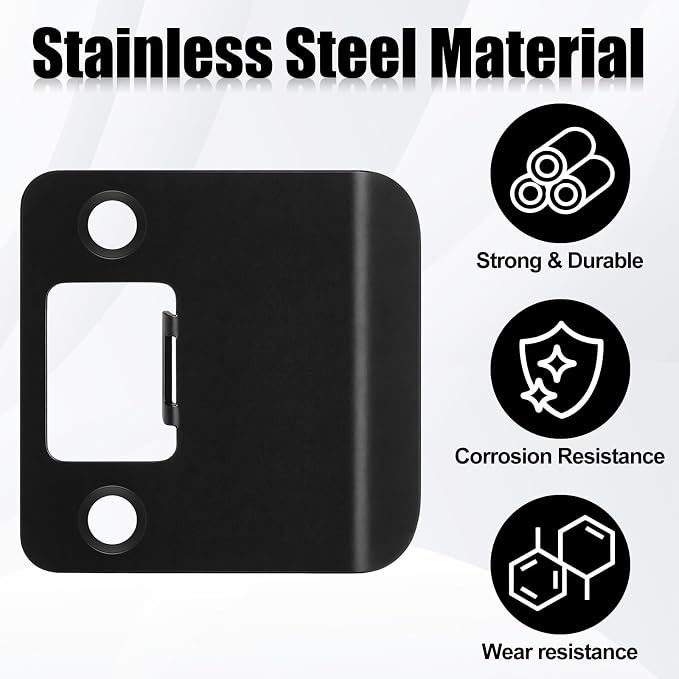 2 Pack Extended Strike Plate Round Corner, 2 X 2.25 Inch, 2-1/4" x 1-1/2" - Image 3