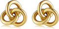 Gold Knot Earrings for Women Trendy Stud Earrings Chunky Statement Drop Dangle Earrings Lightweight Hypoallergenic Jewelry Women Christmas Gifts