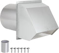 4 Inch Dryer Vent Cover Outside Hooded Wall Vent by JYINCPED