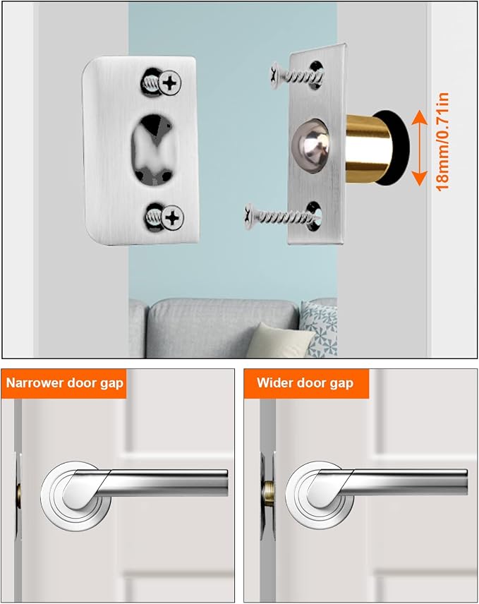 Ball Catch Door Hardware Jiayi 2 Pack Door Ball Catch Top of Door French Door - Image 3