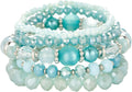 Noessla Beaded Boho Stretch Bracelet Colorful Stackable Crystal Beads Bracelets Trendy Costume Jewelry Mothers Day Gifts for Women