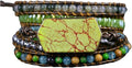 ZOSOJONA Women Wrap Bracelets Boho Natural Stone Jasper Turquoises Strand Bracelet Jewelry Collection