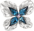 Flower Brooch Pin - Rhinestone Flower Pin 18k Gold Plated - Thanksgiving Day, Birthday, Wedding Gifts for Mom, Wife