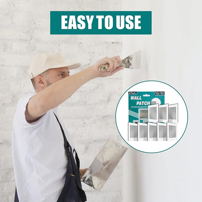 8Pcs 6 Inch Drywall Patch, Wall Repair Patches, Self-Adhesive Fiberglass Repair - Image 5