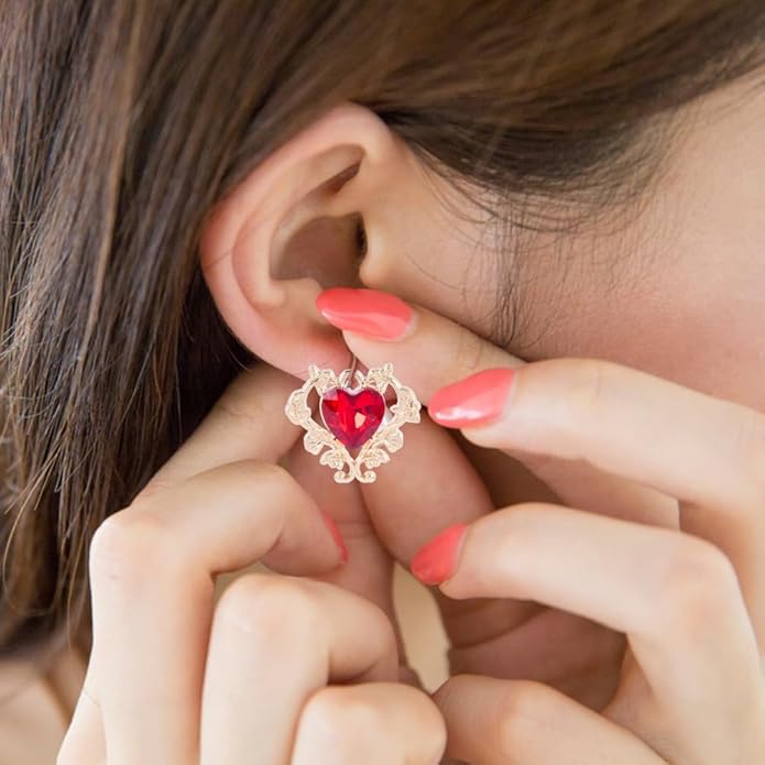 26Pcs 13 Styles Heart Shaped Rhinestone Charms Alloy Love Heart Crystal Bead Dangle Pendant Craft Decoration for DIY Earrings Bracelets Necklaces Keychains Jewelry Making