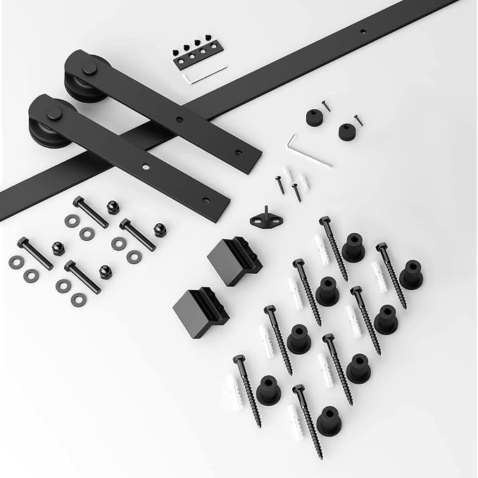 SMARTSTANDARD 11ft Sliding Barn Door Hardware kit, Fit 60-66" W Doorpanel | - Image 5