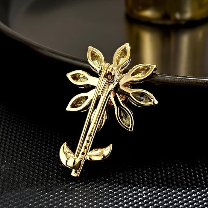Flower Floral Brooch Pin Pearl Rhinestone Crystal Brooches Pins Scarf Brooch Clip Christmas Lapel Pin Dress Accessories for Women