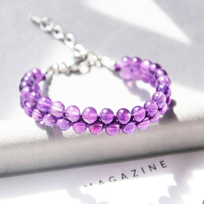 HASKARE Real Crystal Bracelet Women Valentine Day Gift for Her, Real Malachite Handmade Bracelets Gift for Mom from Daughter, Premium Gemstone Protection Gift for Women Healing Anxiety Relief
