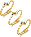 Gold Bangle Bracelets for Women Teens Trendy Chunky Adjustable Twist Cuff Bracelet Jewelry Gifts