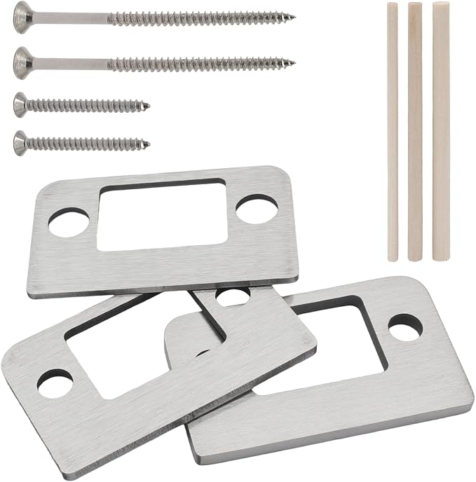Door Strike Shim Plates 3 Pcs, Stainless Steel Spacers, Stainless Steel Rust - Image 7