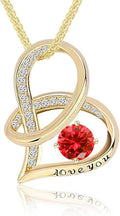 Enduring Hearts Purple Zircon Necklace for Women - 14K Gold Plated Copper Infinity Pendant, Dainty Everyday Jewelry