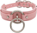 Lookook Fashion O-Ring Faux Leather Choker Necklaces Collar For Womens