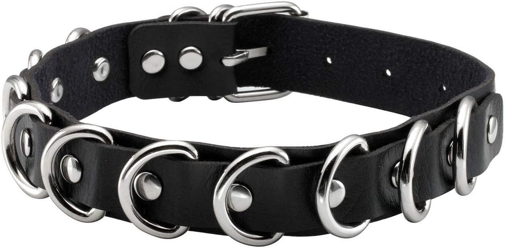 Eigso Vintage Punk Goth Studded Rivet Pu Leather Collar Choker Necklace with Spikes Adjustable