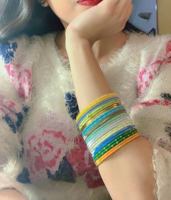Touchstone indian bangles bracelets for women colorful churiyan set return gifts jewelry chudiya bulk pack bollywood metal bangle sets 12 textured vintage colors. Set of 144