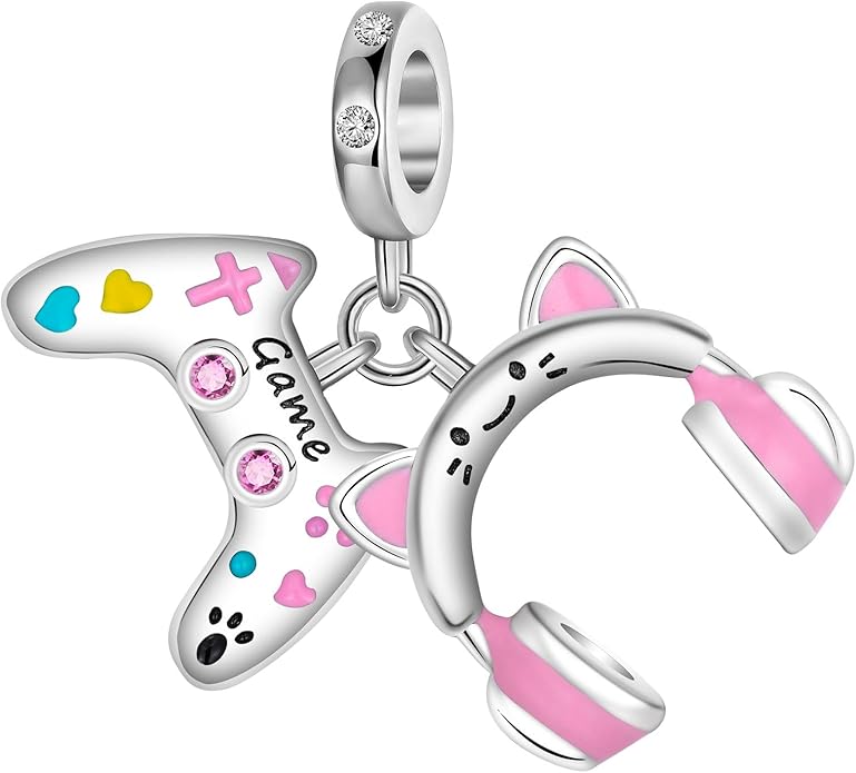 Birthday Fashion Love Heart Dangle Charm 925 Sterling Silver Charms fits Bracelets and Necklace Pendant Bead Charms Jewelry Present for Women Family Friends