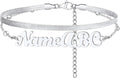 FindChic Custom Ankle Bracelets for Women, Stainless Steel Figaro/Cuban/Wheat/Rope/Herringbone Chain Anklets, Beach Foot Jewelry 8.5''-10.5'' Adjustable & Waterproof, with Gift Box