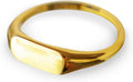 Elegant 18K Gold Plated Stainless Steel Ring – Fine Metal-Plated Jewelry with Durable, Scratch-Resistant Design for Daily Wear & Special Occasions