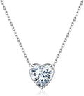 ChicSilver 925 Sterling Silver 12 Months Sparkling Round Cut Created Birthstone Pendant Necklace, 16 Inch Rolo Chain