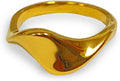 Elegant 18K Gold Plated Stainless Steel Ring – Fine Metal-Plated Jewelry with Durable, Scratch-Resistant Design for Daily Wear & Special Occasions